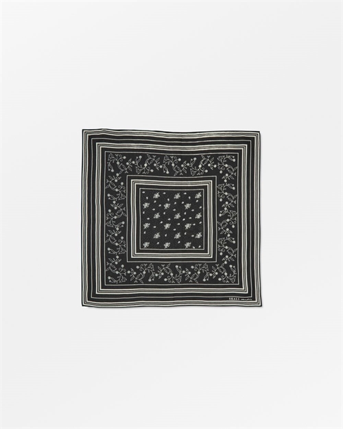 SKALL STUDIO CLASSIC SCARF 55X55 BLACK/LIGHT CREAM